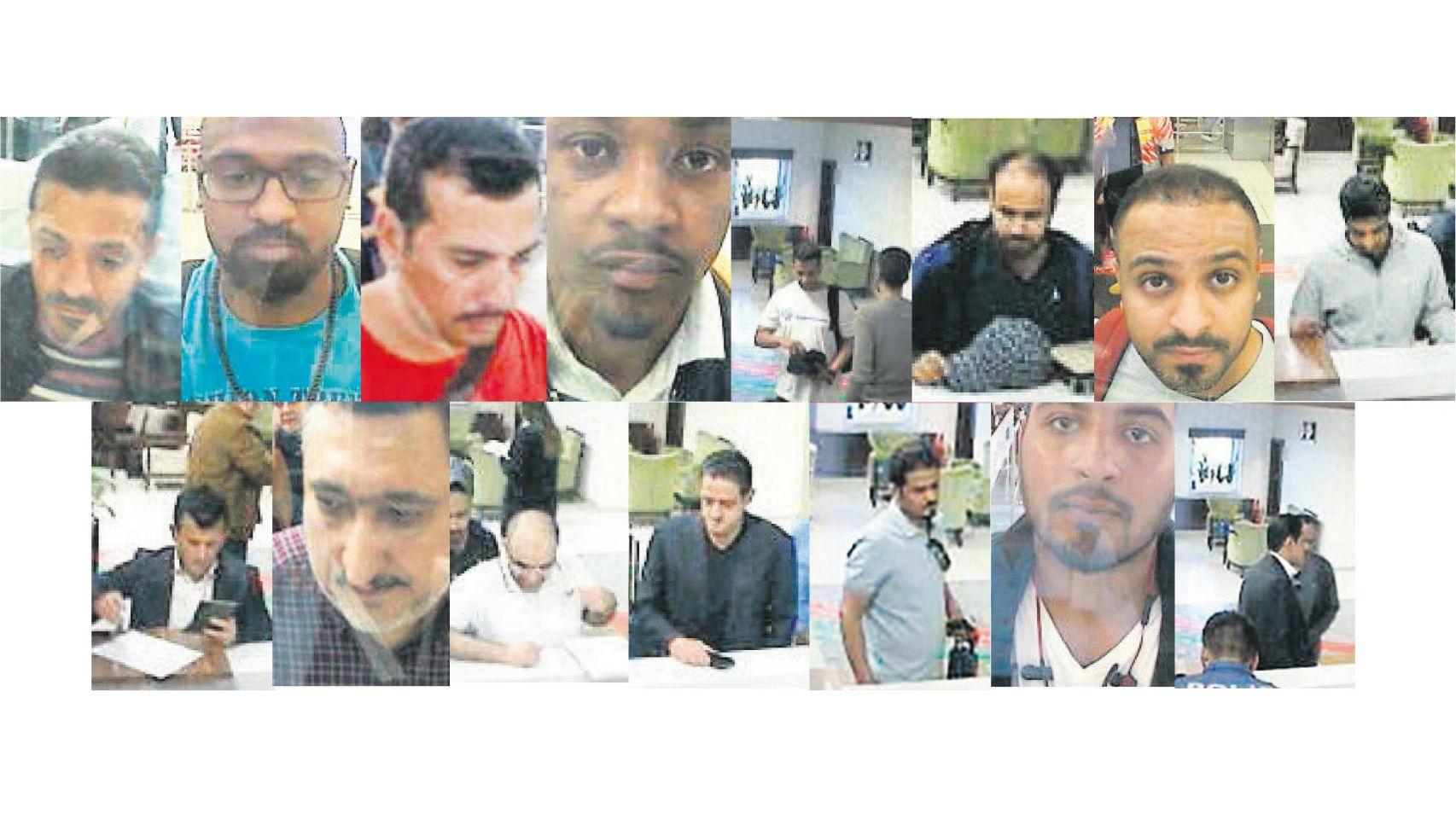 Los 15 sospechosos.