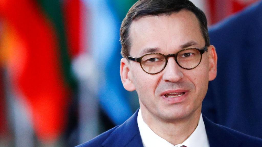 El primer ministro polaco, Mateusz Morawiecki, en la cumbre de Bruselas