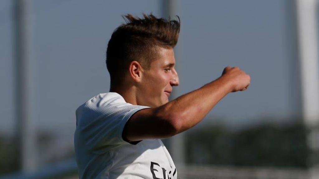 Miguel Baeza, después de anotar el primero