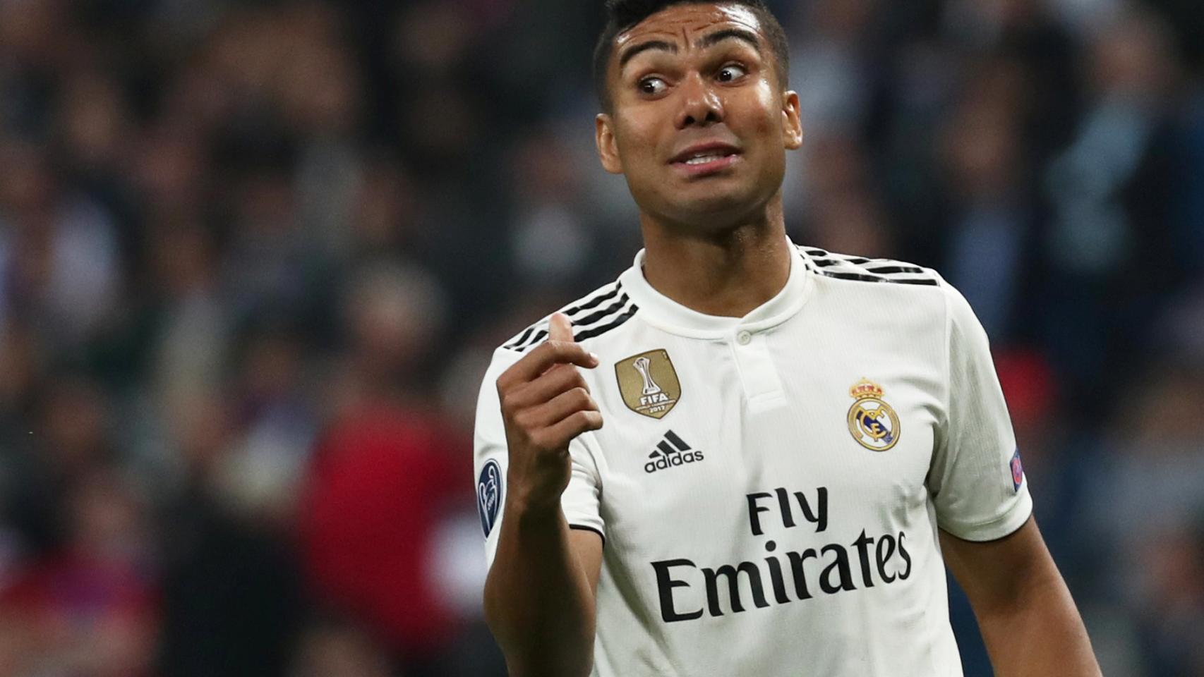 Casemiro, en un partido de Champions del Real Madrid