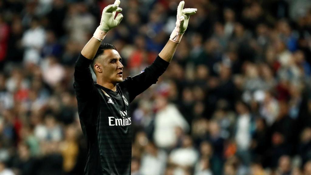 Keylor Navas, durante el encuentro ante el Viktoria Pilsen