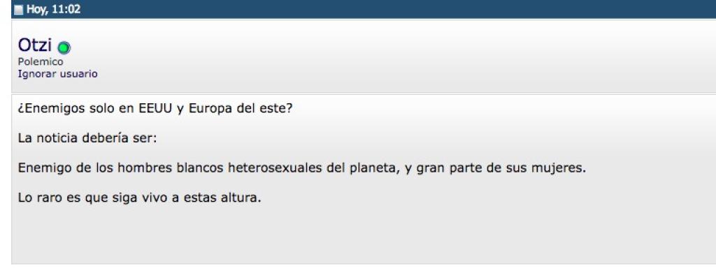 Publicación en el foro Burbuja.info sobre el ataque a Soros.