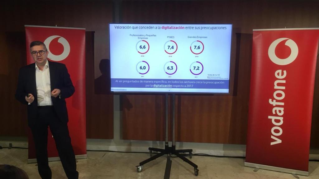 José Luis Cuerda, durante la presentación del II Estudio sobre la digitalización de las empresas y Administraciones Públicas en España.