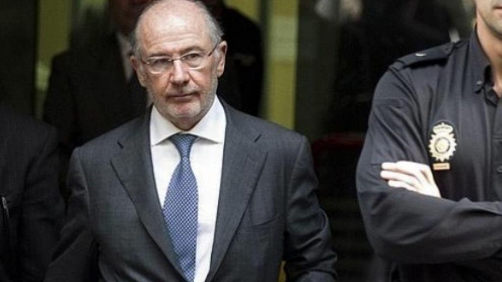 Rodrigo Rato tras una de sus declaraciones en la Audiencia Nacional.