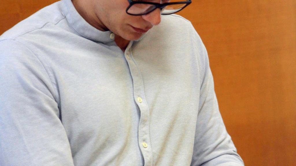 Patrick Nogueira, al inicio del juicio en la sala de la Audiencia Provincial de Guadalajara.