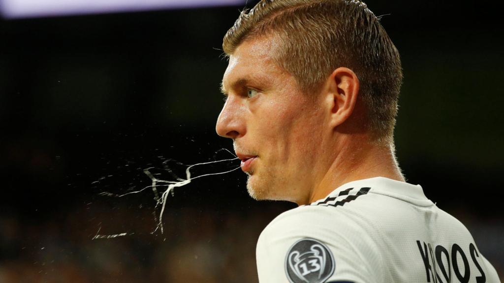 Kroos, en un partido del Real Madrid de la Champions League
