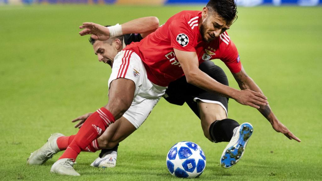Salvio, en un partido frente al Ajax