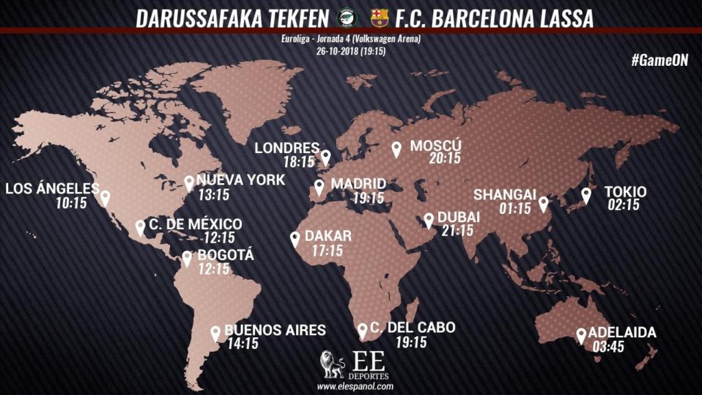 Horario del Darussafaka - Barcelona Lassa