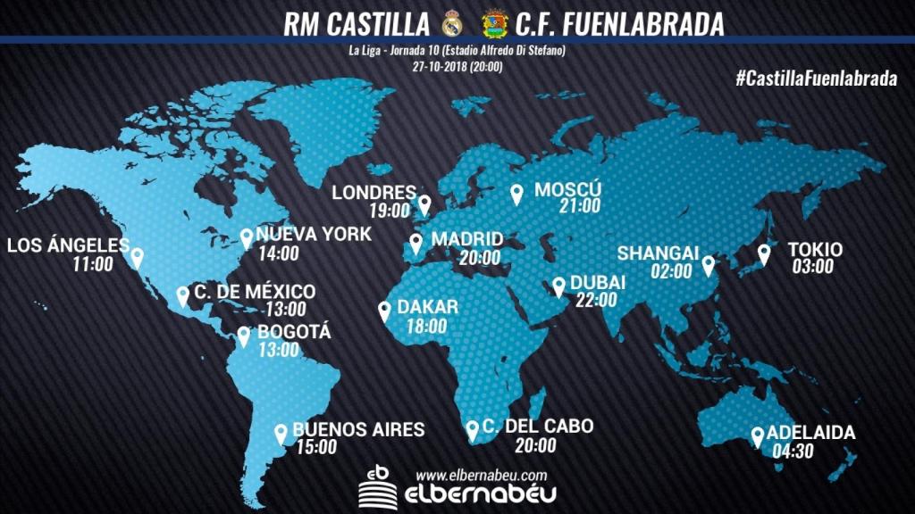Horario internacional Castilla - Fuenlabrada