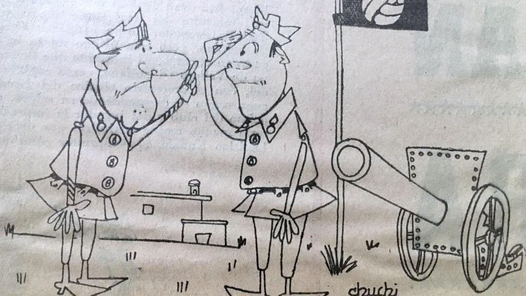 Viñeta tras la victoria de España contra Francia.