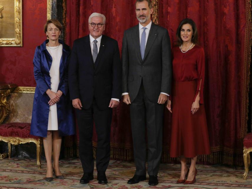 Los reyes de España, el presidente de Alemania y la esposa de éste.