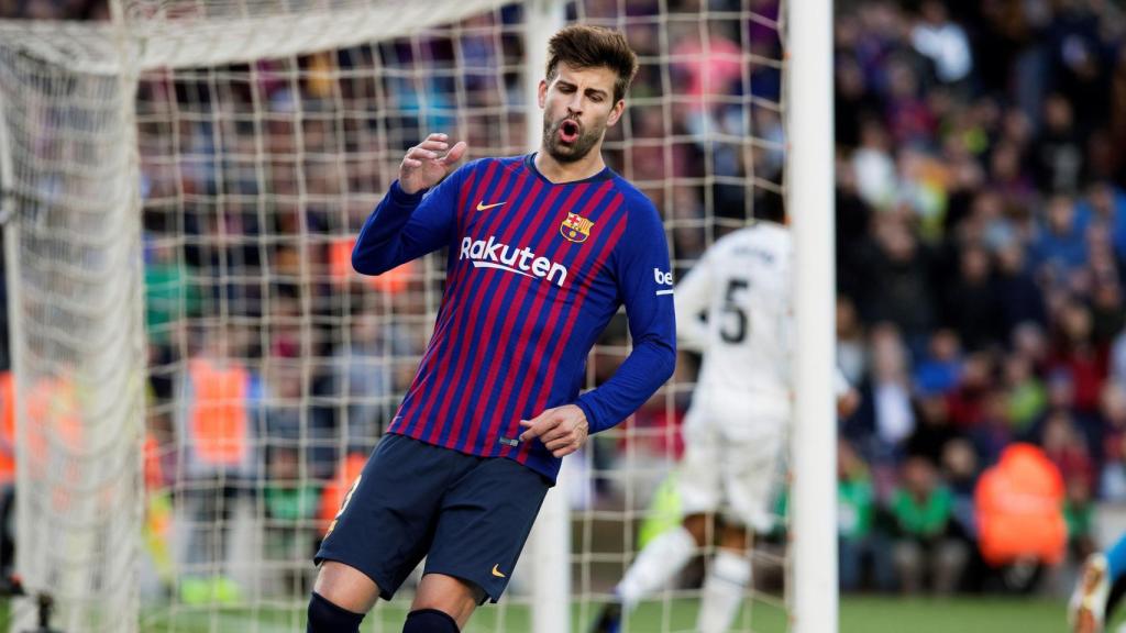 Gerard Piqué tras fallar una ocasión durante El Clásico