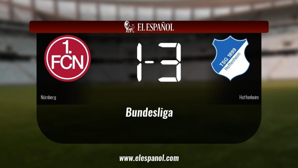 El Hoffenheim derrotó al Nürnberg por 1-3
