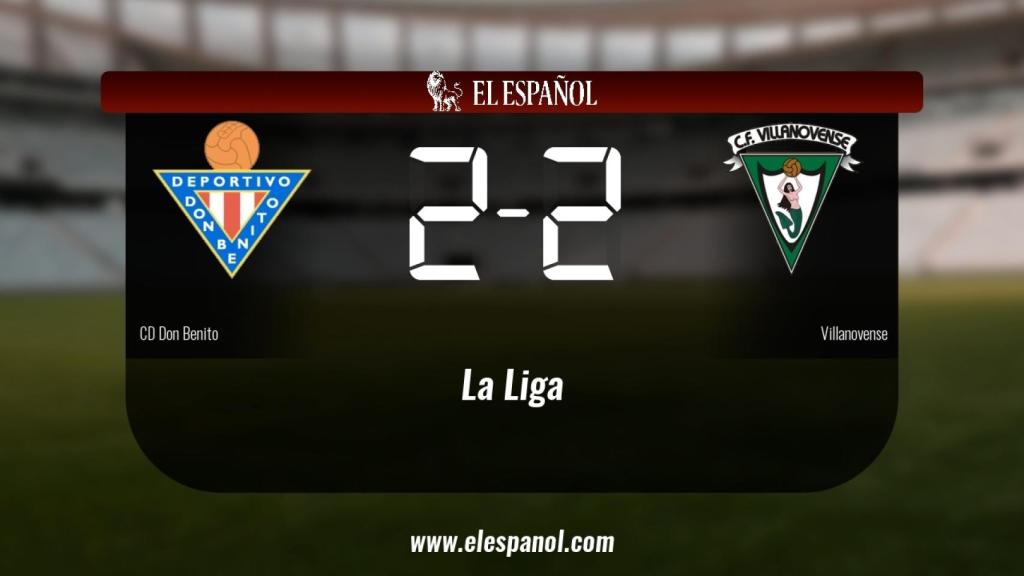 Reparto de puntos entre el Don Benito y el Villanovense, el marcador final fue 2-2