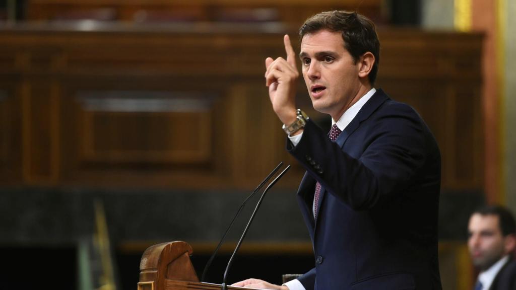 Rivera, en la tribuna del Congreso este miércoles