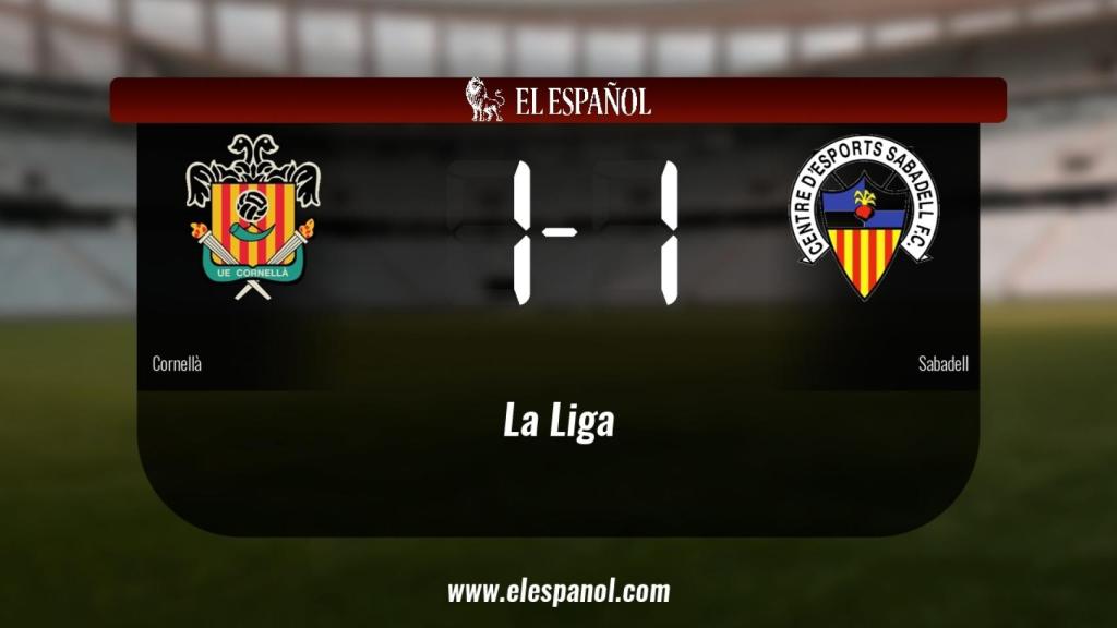 El Cornellà no pudo conseguir la victoria ante el Sabadell (1-1)