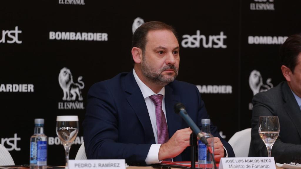 José Luis Ábalos durante su intervención en el I foro Ferroviario de EL ESPAÑOL.