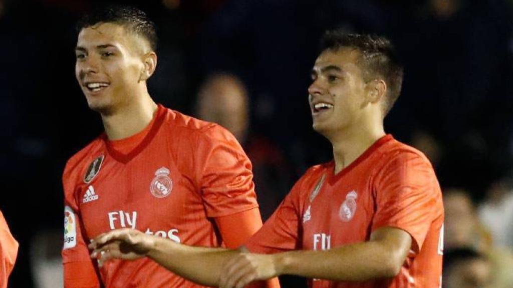 Javi Sánchez celebra el gol de Cristo