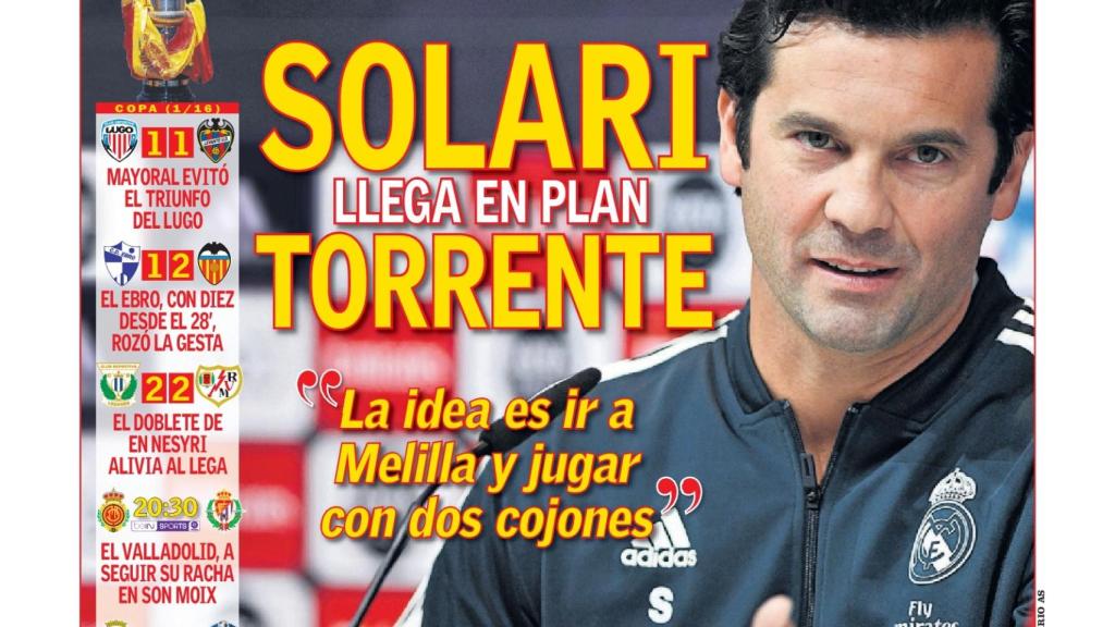 La portada del diario AS  (30/10/2018)