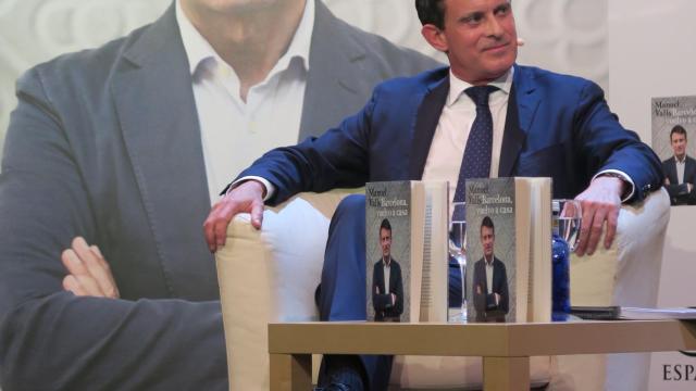 Manuel Valls en la presentación de su libro en Barcelona, esta semana.