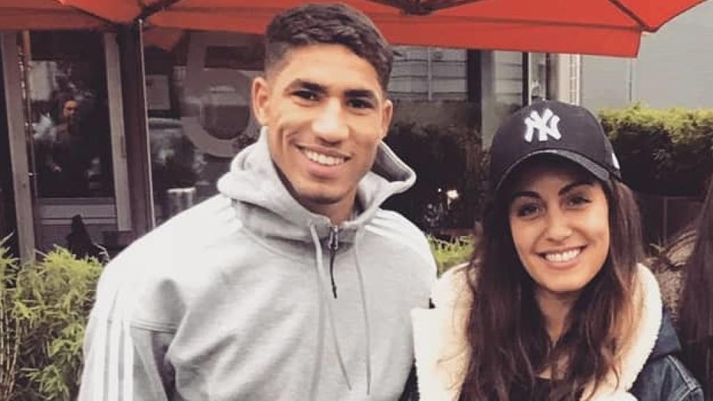 Hiba Abouk y su novio, Achraf Hakimi.