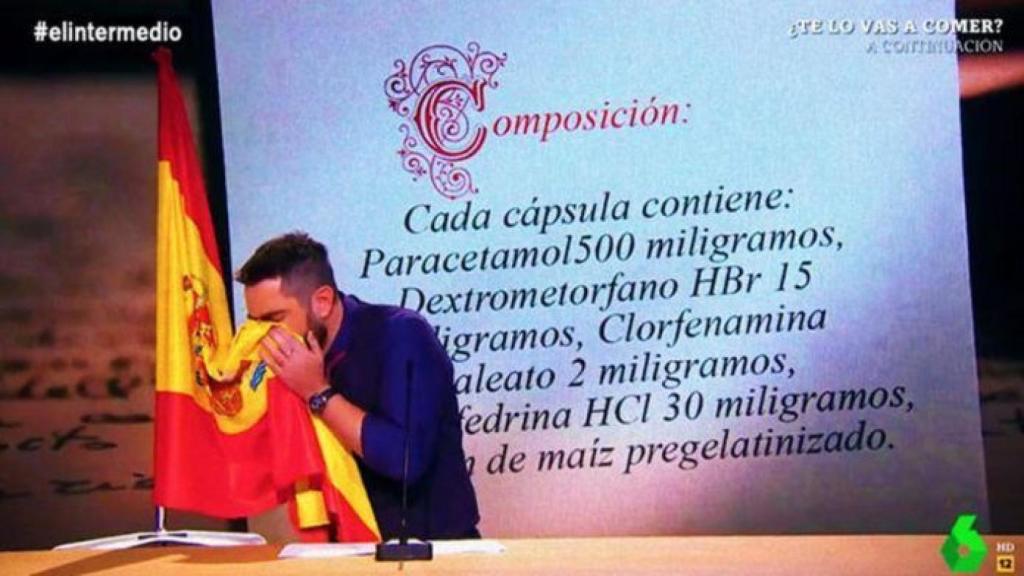 Dani Mateo en el momento de su sketch.