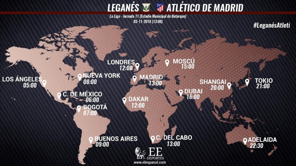 Horario del Leganés - Atlético