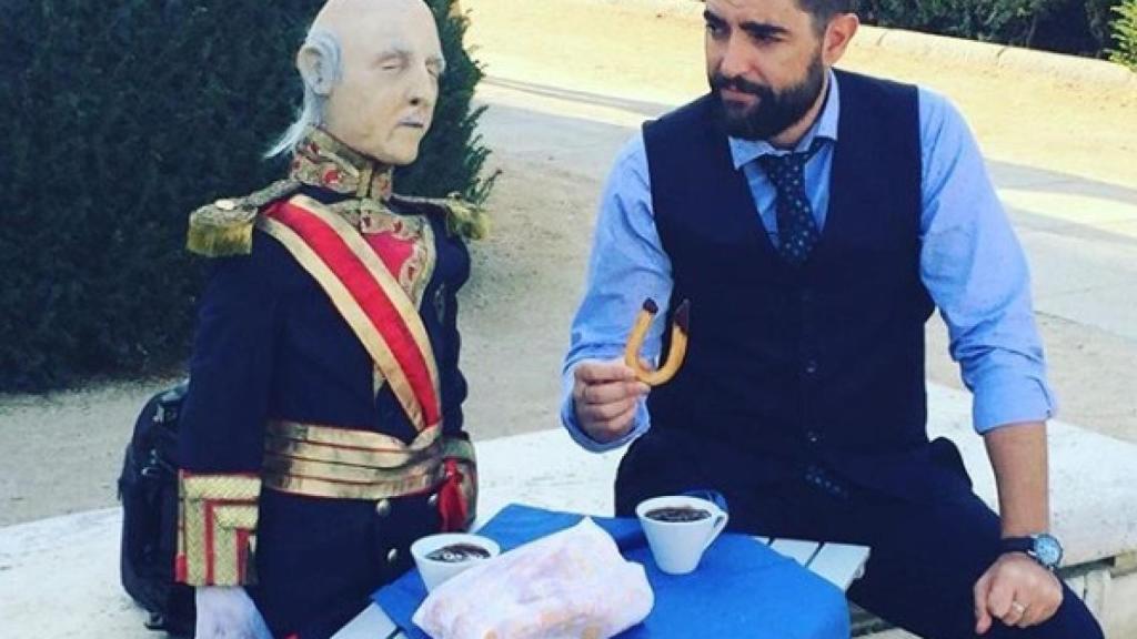 En mitad del rodaje de un gag de El Intermedio.