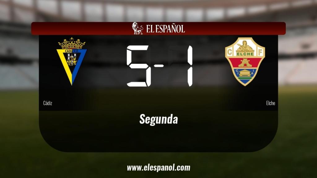 Victoria 5-1 del Cádiz frente al Elche