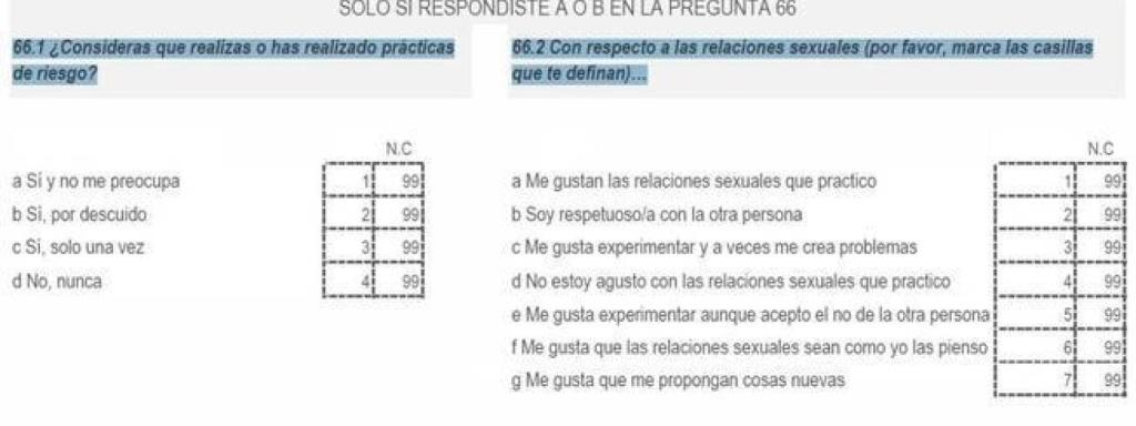 Preguntas de la encuesta estudiantil
