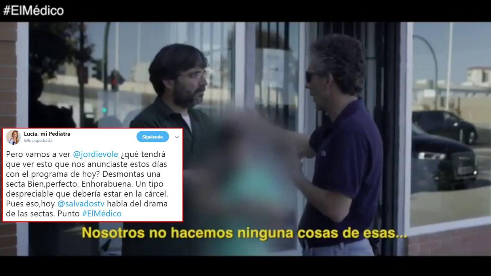 Un fragmento de 'El Médico', y la réplica de la pediatra Lucía Galán.