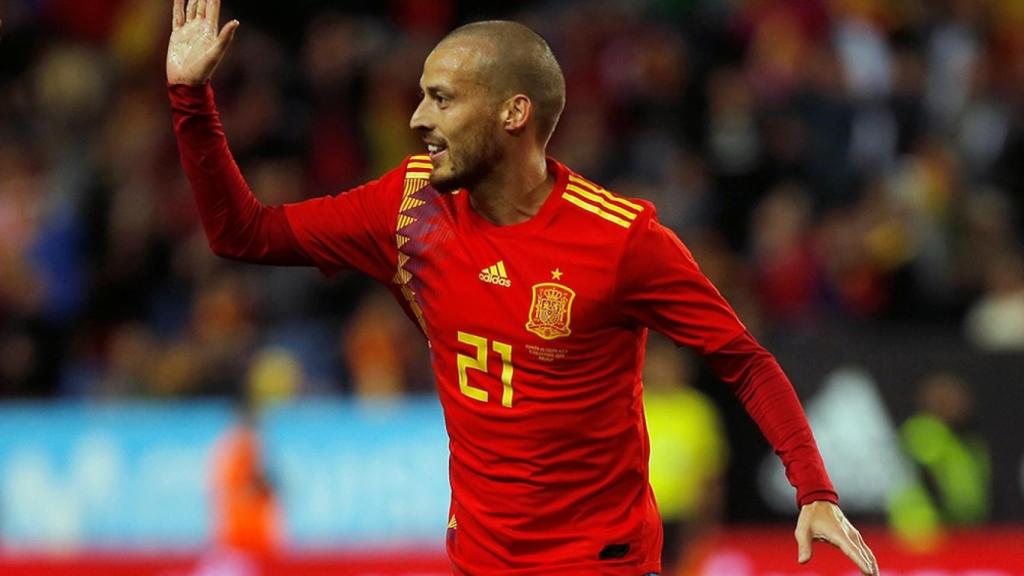 Silva, en un partido con la Selección.