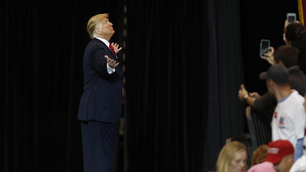 Trump en un mitin en Cleveland.