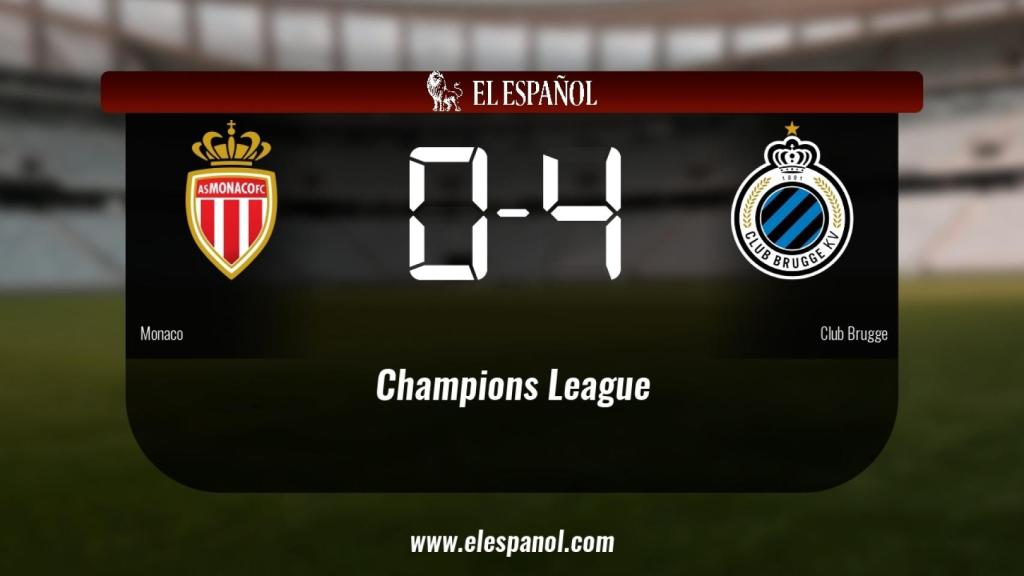 El Monaco pierde 0-4 frente al Club Brugge