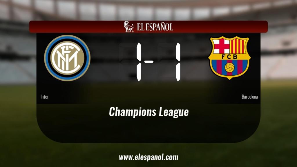 Empate, 1-1, entre el Inter y el Barcelona