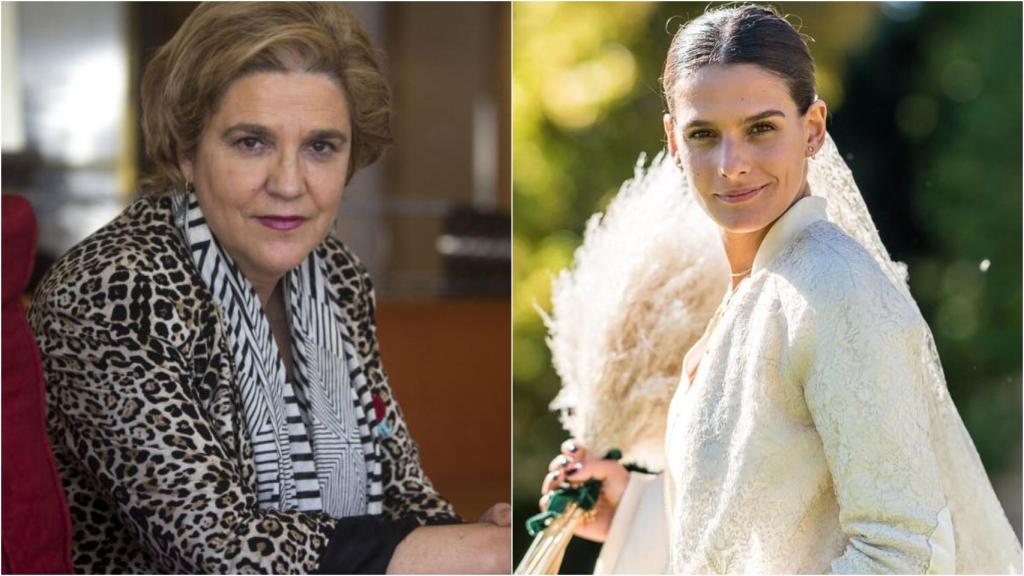 Pilar Rahola e Inés Martín en un montaje de Jaleos.