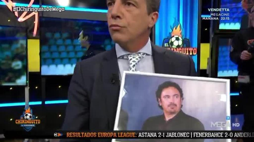 Cristóbal Soria en El Chiringuito. Foto: Twitter. (@elchiringuitotv)