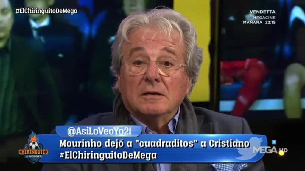 D'Alessandro en El Chiringuito. Foto: Twitter (@elchiringuitotv)