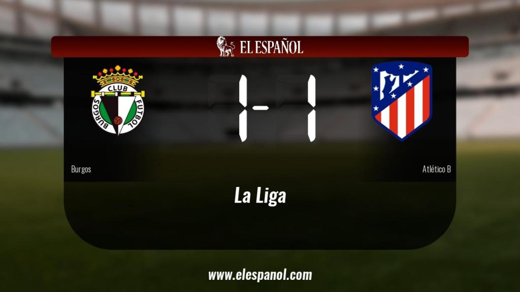 El Burgos y el Atlético B se repartieron los puntos tras un empate a uno