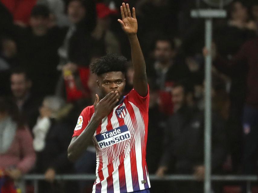 Thomas Partey, del Atlético de Madrid, durante el partido ante el Athletic