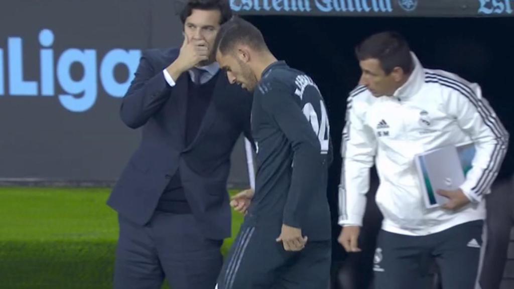 Solari da las últimas órdenes a Ceballos