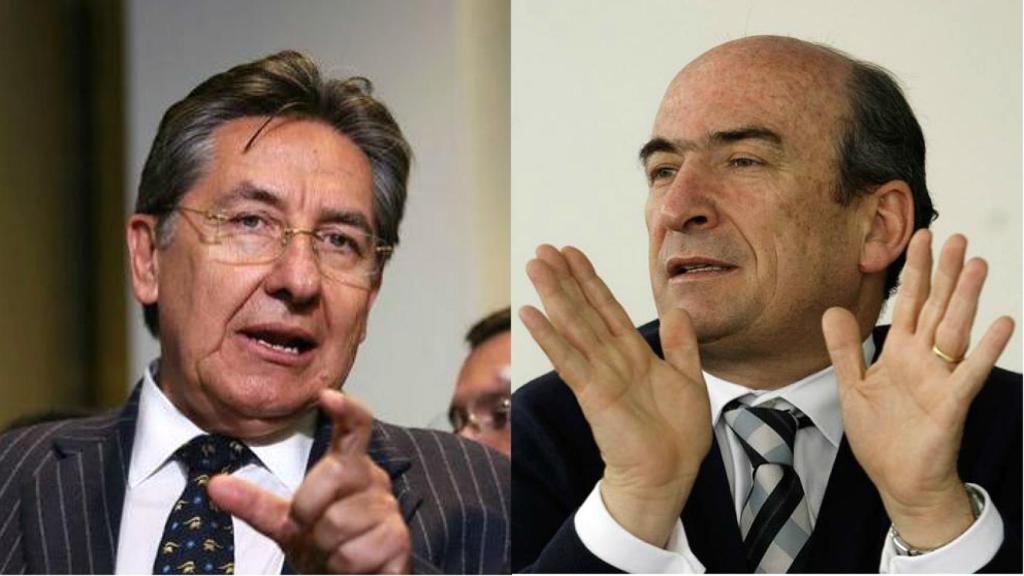 Néstor Humberto Martínez Neira, fiscal general de Colombia, y Jorge Enrique Pizano, el fallecido testigo clave del caso Odebrecht.