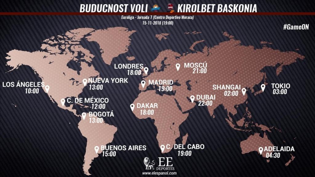 Horario del Buducnost VOLI - Kirolbet Baskonia