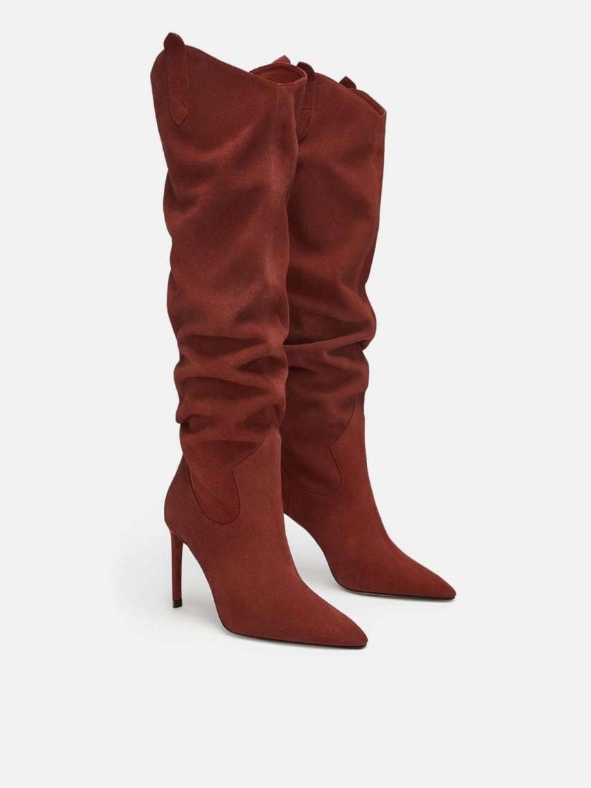 Bota de piel en color caldera.