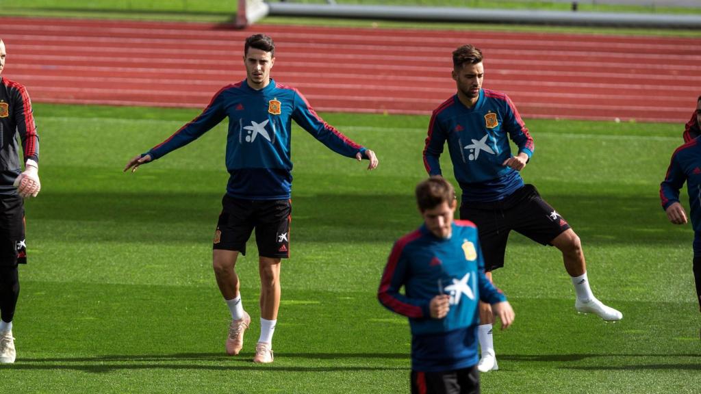Entrenamiento de la selección español de fútbol