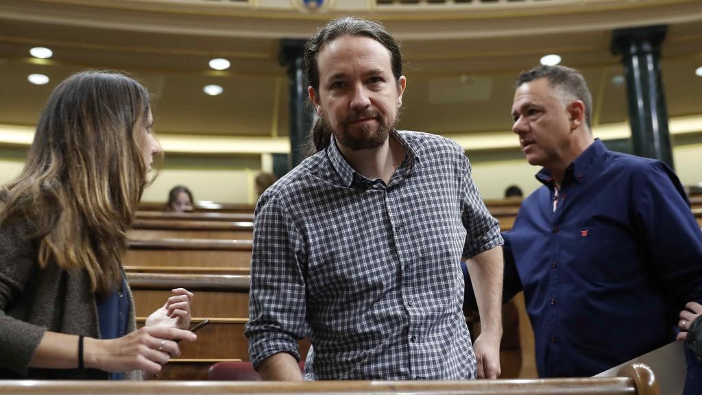 Pablo Iglesias, en el Pleno del Congreso de los Diputados.