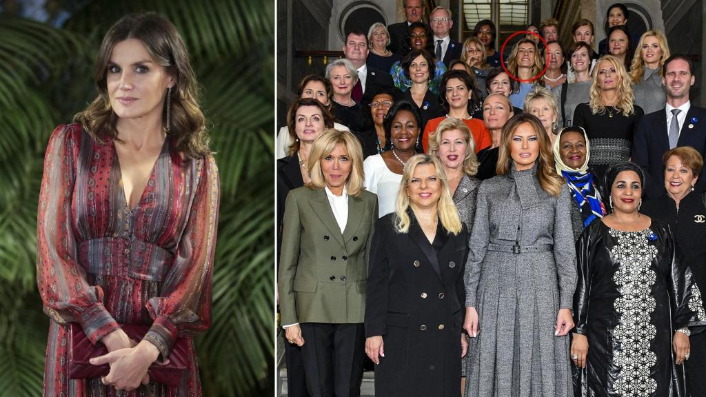 Letizia no estuvo presente con el resto de 'primeras damas' en los actos  del centenario del fin de la Primera Guerra Mundial. Sí estuvo Begoña Gómez, la mujer de Pedro Sáncez