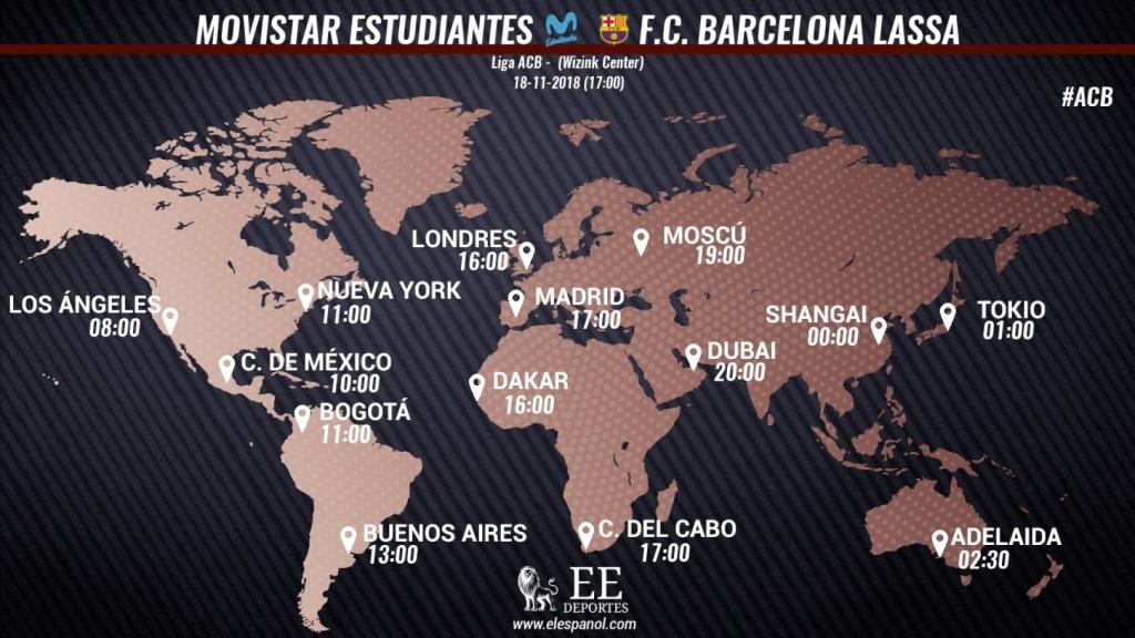 Horario partido Movistar Estudiantes - Barcelona Lassa