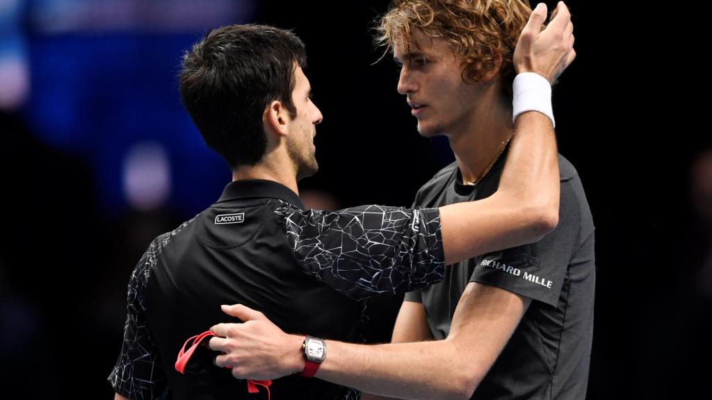 Zverev tras su victoria ante Djokovic.