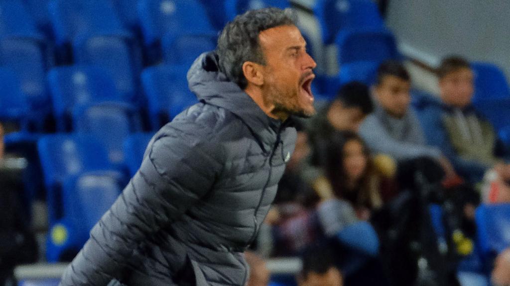Luis Enrique, durante un partido de la selección española